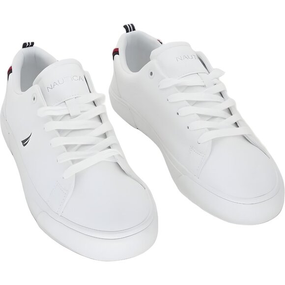 Nautica Graves Court Low-Top Sneakers Men White Navy US 8.5M EU 41-42